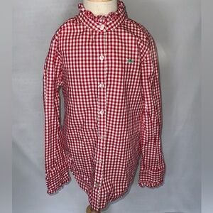 Girls button up Vineyard Vines check shirt